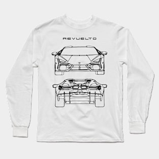 Lamborghini Revuelto Blueprint Long Sleeve T-Shirt